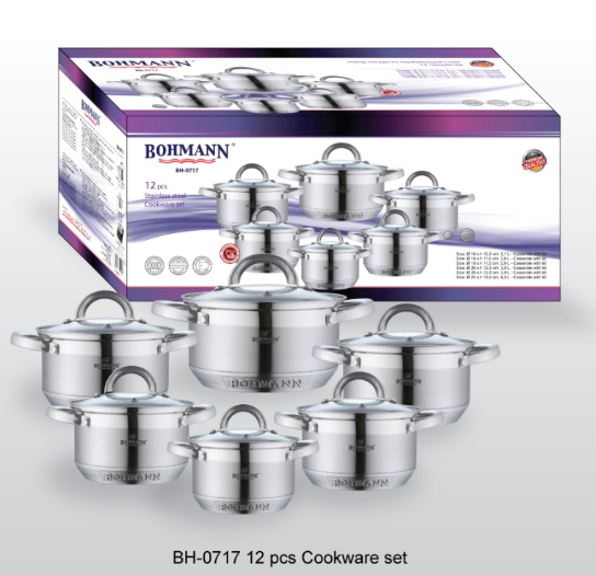 Set oale inox 12 piese Bohmann, Inductie, PREMIUM, Austria [2]