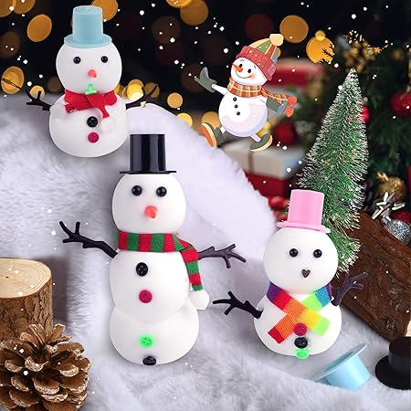 Set Snowman Slime – Lut slime și slime cristalin cu accesorii variate, 360 ml, saculet petrecere copii, cadou aniversar fete și băieți, set DIY [9]