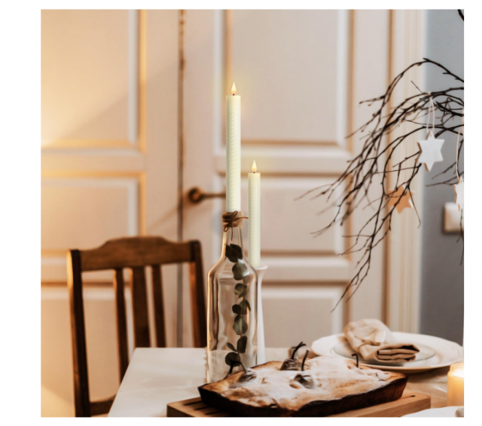 Set 6 lumânări LED tip candelă, cu flacără „dansantă”, alimentate cu baterii, cu telecomandă și temporizator, decor Crăciun & Halloween [6]
