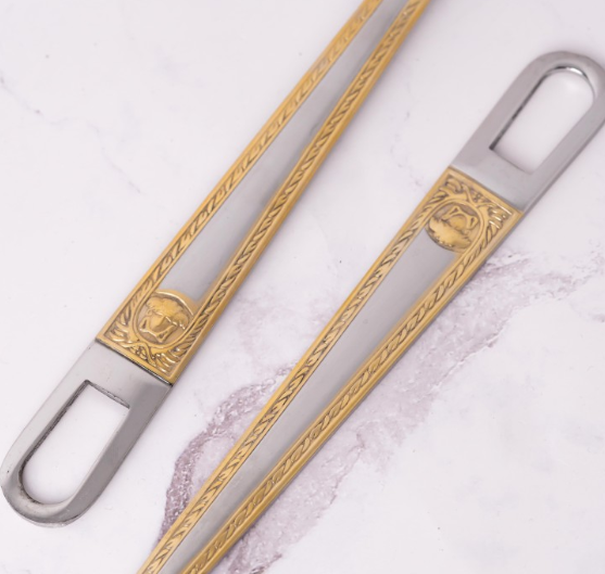 Set ustensile gatit, 7 piese, suport inclus, otel inoxidabil, Rosberg, auriu [9]