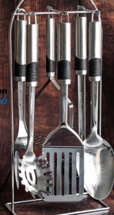 Set ustensile 7 piese Bohmann BH 7761, otel inoxidabil, suport inclus [4]