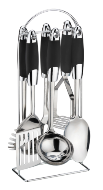 Set ustensile Bohmann BH 7760, 7 piese, suport inox