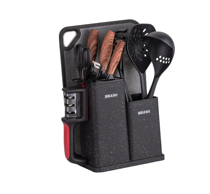 Set 10 ustensile pentru bucatarie cu stand RAWI-7878W [2]