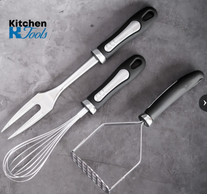 Set ustensile din inox cu manere din teflon, 7 piese, Bohmann [3]