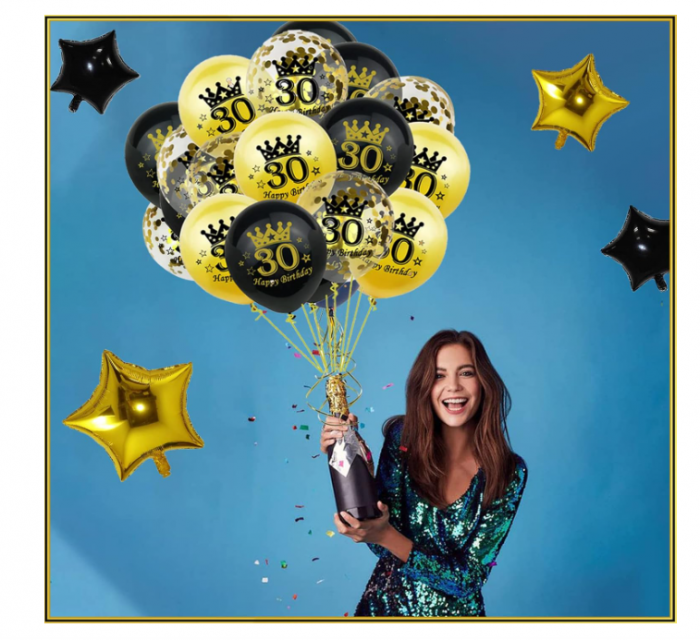 Setul de baloane pentru petreceri Happy Birthday Balloons  50 ani [4]