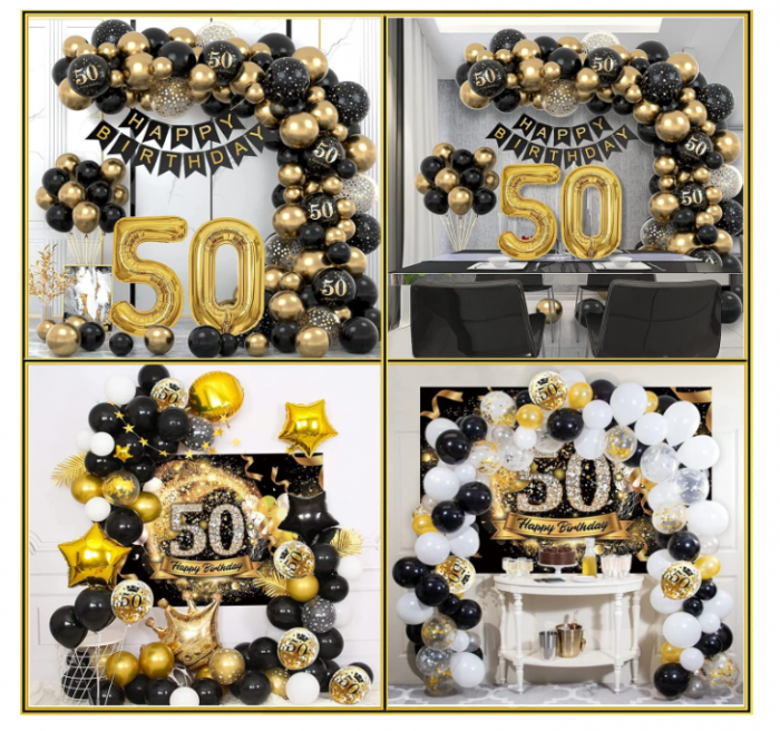 Setul de baloane pentru petreceri Happy Birthday Balloons  50 ani [7]