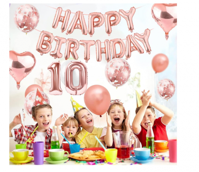 Setul de baloane pentru petreceri Happy Birthday Balloons  10 ani [6]