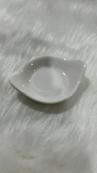 Sosiera din portelan, in forma de barcuta, alba, pentru sosuri si dressing [5]
