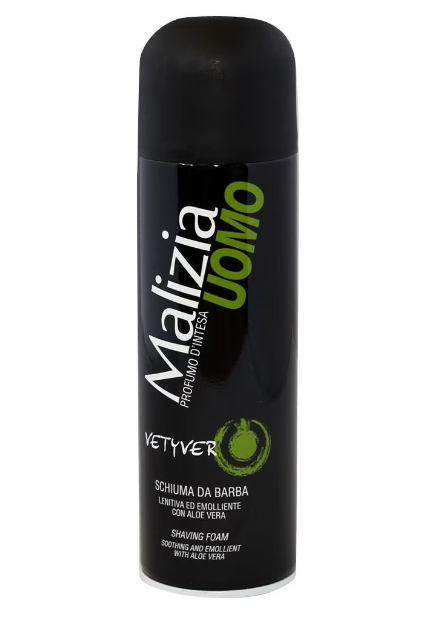 Spuma de ras cu Aloe Vera Malizia Uomo Vetyver Shaving Foam 300ml [2]