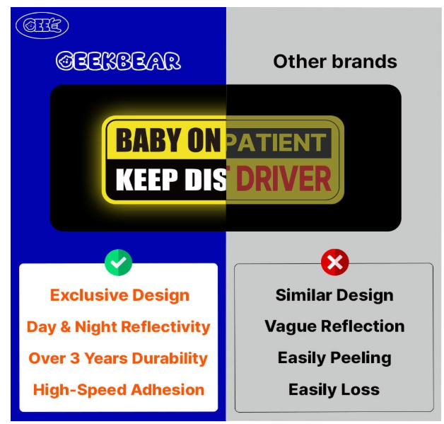 Sticker auto, Baby on board, keep distance, 22cm [5]