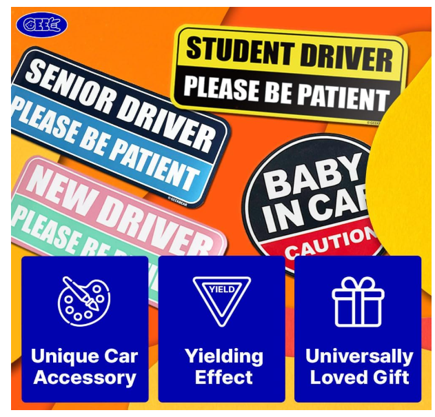 Sticker auto, Baby on board, keep distance, 22cm [3]