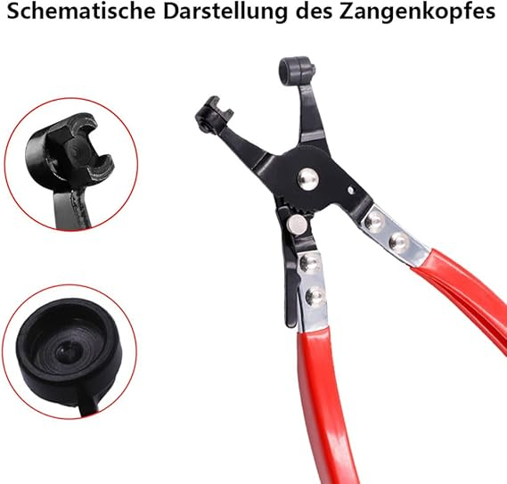 Set 2 clesti universali pentru coliere furtun auto, clesti sudura si demontare coliere, gat drept [4]