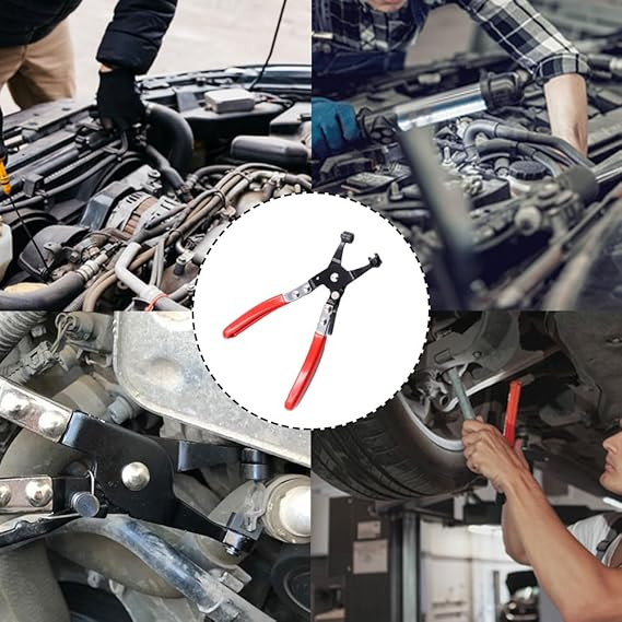 Set 2 clesti universali pentru coliere furtun auto, clesti sudura si demontare coliere, gat drept [5]