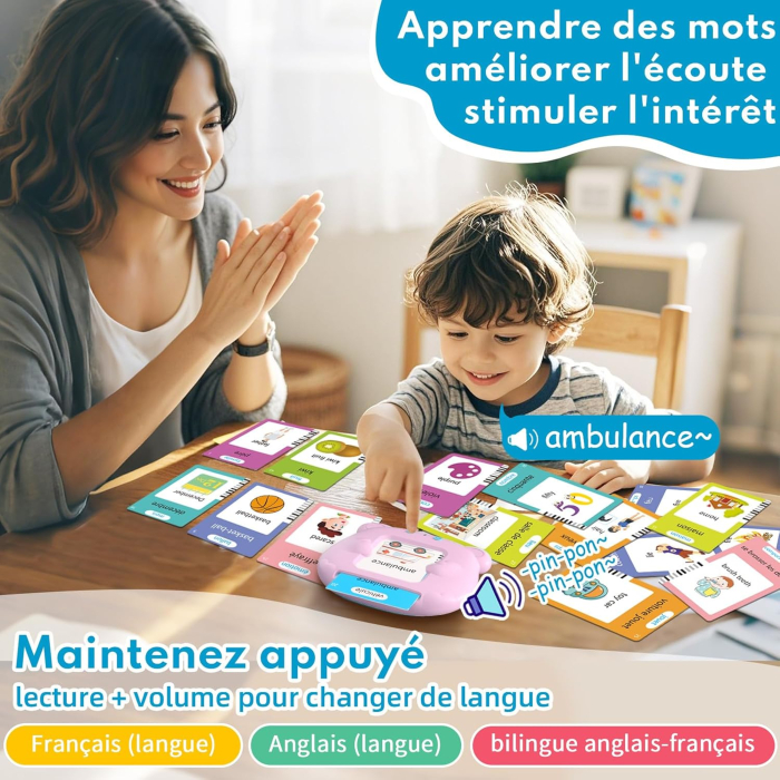 Carduri Educative Vorbitoare pentru Copii – Joc Interactiv de Invatare, 112 Carduri, 224 Cuvinte, Dezvoltare Limbaj si Vocabular, 2–6 Ani [6]