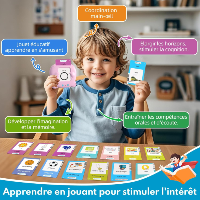 Carduri Educative Vorbitoare pentru Copii – Joc Interactiv de Invatare, 112 Carduri, 224 Cuvinte, Dezvoltare Limbaj si Vocabular, 2–6 Ani [4]