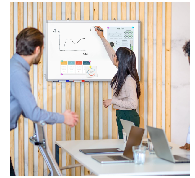 Tablă magnetică 90×60 cm – scriere și ștergere ușoară, ramă aluminiu, montaj simplu - resigilat [9]