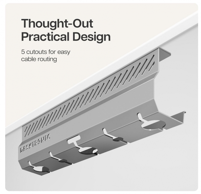 Organizator de cabluri din oțel inoxidabil pentru birou [4]