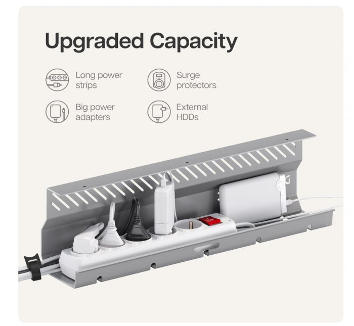 Organizator de cabluri din oțel inoxidabil pentru birou [3]