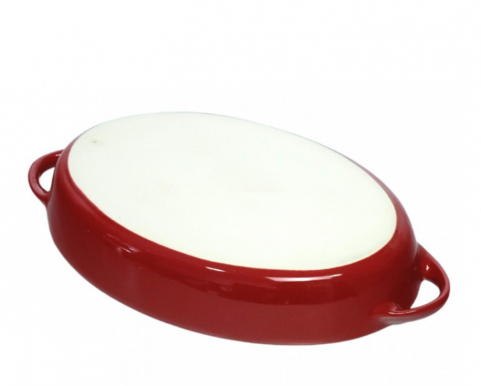 Tava ovala pentru cuptor cu Manere, Ceramica, 31x18x6cm [2]