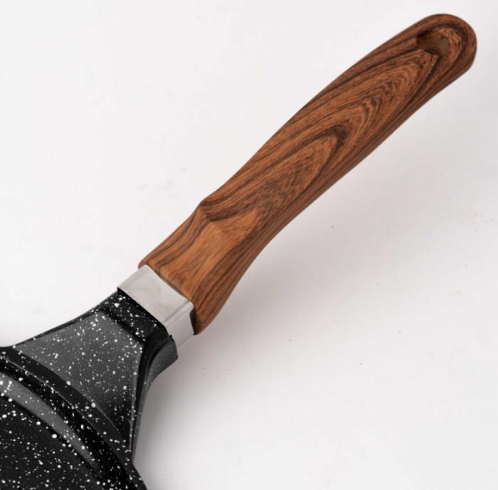Tigaie clatite/pizza aluminiu turnat, 28x1.5 cm, acoperire ceramica, maner soft touch, inductie, Goldmann [5]