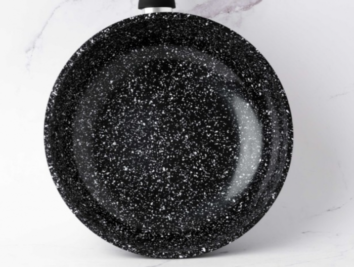 Tigaie WOK antiaderenta, 26x7cm, acoperire ceramica, maner soft touch, Goldamnn, marmorata [8]