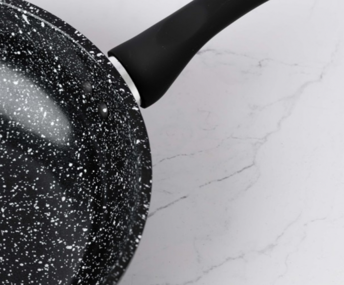 Tigaie WOK antiaderenta, 26x7cm, acoperire ceramica, maner soft touch, Goldamnn, marmorata [7]