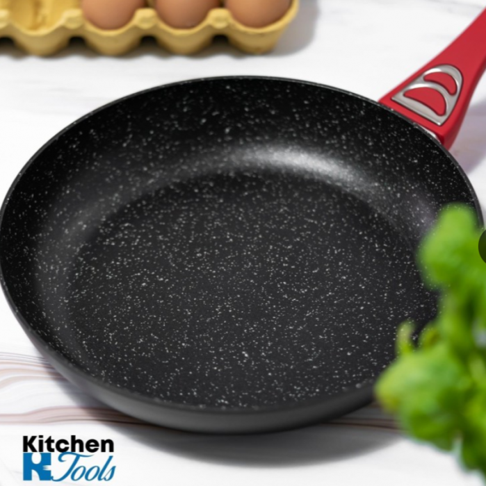 Tigaie Bohmann din aluminiu forjat, cu capac, interior marmorat, 28cm [4]