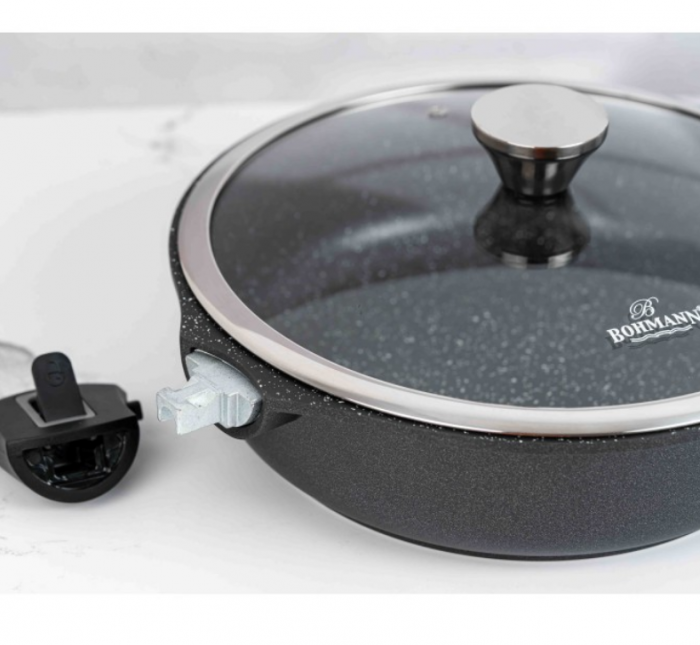 Tigaie cu manere detasabile, 24cm, aluminiu turnat, Bohmann, suprafata antiaderenta, inclusiv inductie [8]