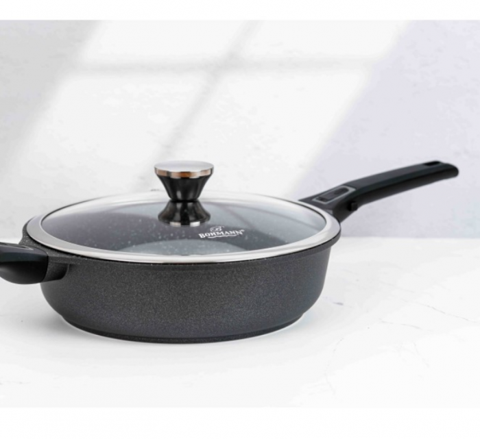 Tigaie cu manere detasabile, 24cm, aluminiu turnat, Bohmann, suprafata antiaderenta, inclusiv inductie [3]