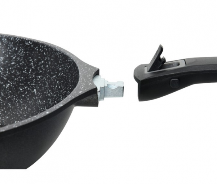 Tigaie wok cu maner detasabil, 28cm, aluminiu turnat, Bohmann, suprafata antiaderenta, inclusiv inductie [3]