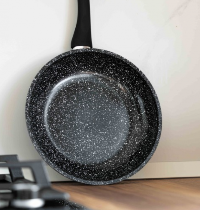 Tigaie antiaderenta, 26x5cm, acoperire ceramica, maner soft touch, Goldamnn, marmorata [9]