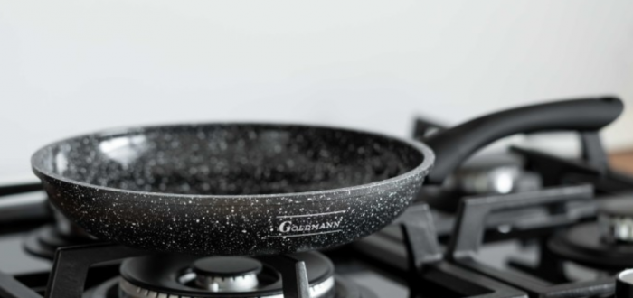 Tigaie antiaderenta, 26x5cm, acoperire ceramica, maner soft touch, Goldamnn, marmorata [7]