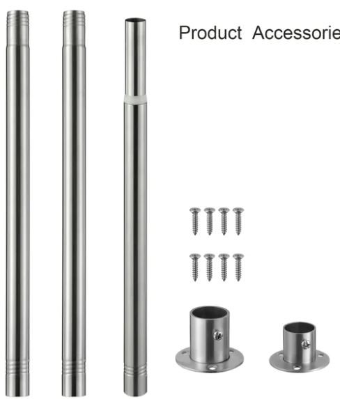 Bara pentru haine, extensibila 110-137cm, HARRMS, inox [4]