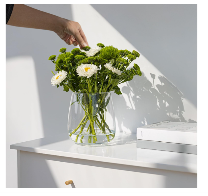 Vază decorativă mare TREND HOME – Grand Vase Salon din sticlă, pentru flori naturale și uscate, design modern [6]