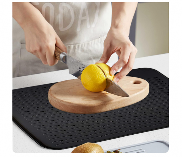 Scurgator /  uscator universal din Silicon, Negru, 45 x 40 cm, Multifuncțional, Antiderapant, Rezistent la Căldură, Ușor de Curățat [5]