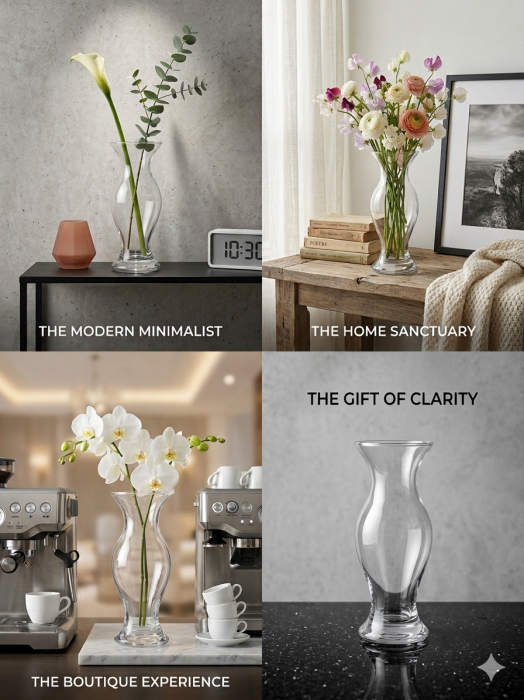 Vaza decorativa din sticla, 22 cm, classy [2]