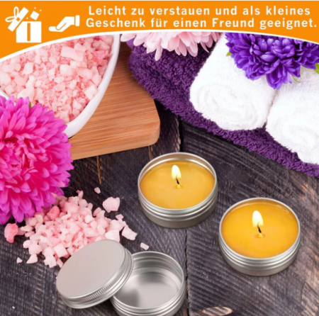 Set de 12 Cutii din Aluminiu, 30ml, Reutilizabile pentru Cosmetice, Balsam de Buze, Lumânări și Depozitare Generală [4]