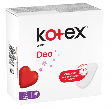 Ingrijire Personala si Cosmetice - Absorbante zilnice Kotex Super Deo, 52 buc
