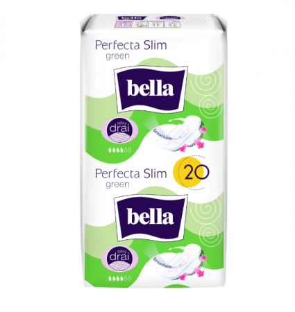Ingrijire Personala si Cosmetice - Absorbante Bella Perfecta Slim Green Silk Drai, 20 buc