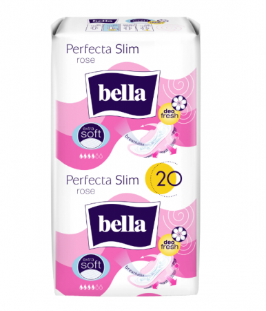 Ingrijire Personala si Cosmetice - Absorbante Bella Perfecta Slim Rose Extra Soft Deo, 20 buc