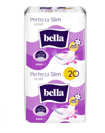 Ingrijire Personala si Cosmetice - Absorbante Bella Perfecta Slim Violet Silky Drai Deo, 20 buc