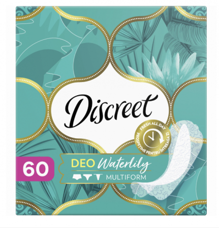 Absorbante si Tampoane - Absorbante zilnice Discreet Deo Waterlily, 60 buc