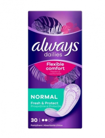 Absorbante si Tampoane - Absorbante Always Platinum Linears Normal, 30 bucati