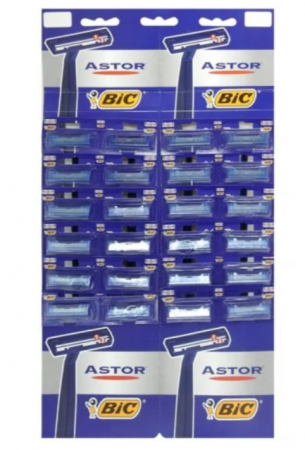Aparate de ras clasice - Aparat de ras BIC Astor Card, Barbati, 24 buc