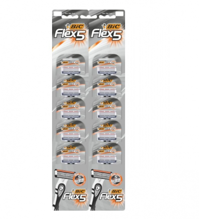 Aparate de ras clasice - Aparat de ras Bic Flex 5 , 10 buc