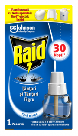 Insecticide - Rezerva aparat electric Raid Liquid impotriva tantarilor, 21 ml