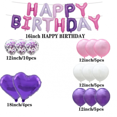 Setul de baloane pentru petreceri Happy Birthday Balloons  21 ani [3]