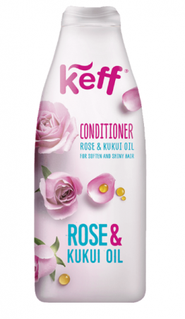 Balsam de par - KEFF Balsam de Par Hidratare si Stralucire 500 ml ULEI de TRANDAFIR & ULEI de KUKUI