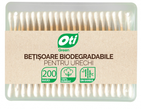 Servetele si dischete demachiante - Betisoare biodegradabile pentru urechi, 200 buc./cutie