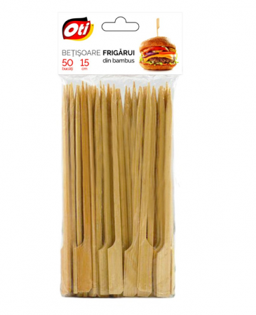 Vesela unica folosinta - Betisoare frigarui din bambus, 15 cm, 50 buc./set